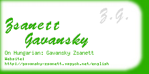 zsanett gavansky business card